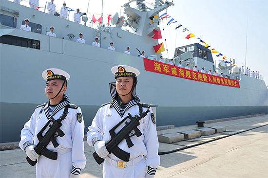 新型護衛(wèi)艦威海艦加入海軍戰(zhàn)斗序列4