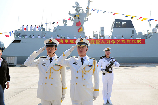 新型護衛(wèi)艦威海艦加入海軍戰(zhàn)斗序列3