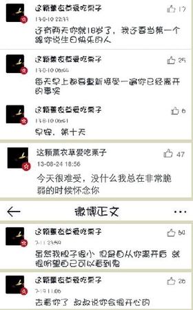 一條條留言承載著女孩的深深思念。（微博載圖）