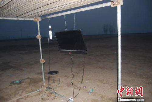 圖為賭博過程中實況轉(zhuǎn)播的電視?！【焦﹫D