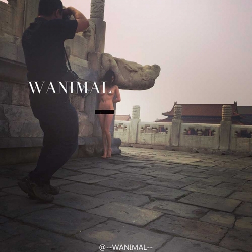 圖為攝影師WANIMAL在故宮拍攝的人體圖。