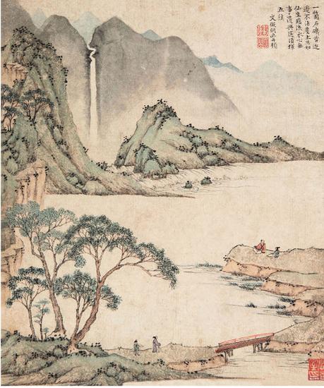 文徵明《攜琴訪友圖》。明代士人的藝術(shù)是非常日?；? data-link=