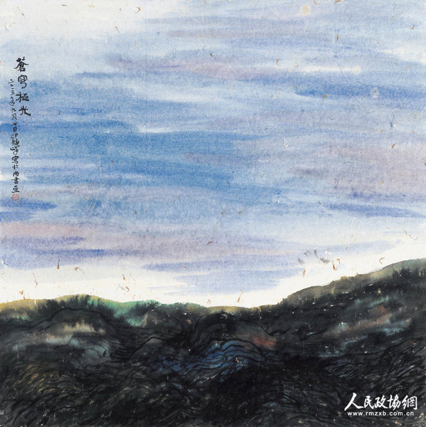 20  邵曉峰《蒼穹極光》，69.5cm×69.5cm，2015年_副本