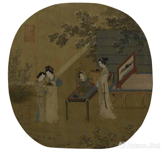 仇英臨摹的《宋人畫(huà)冊(cè)-半閑秋光》 上海博物館藏