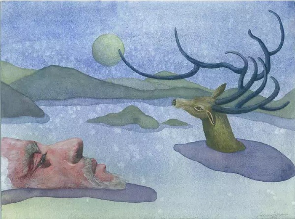 5 《渡系列2》，何文君，38x29cm，水彩、拼貼，2015