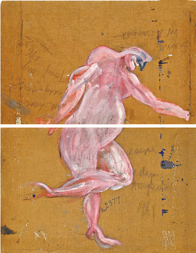 這幅畫作名為《人體》，描繪了一名裸體男子，是培根1959年在康沃爾所繪。