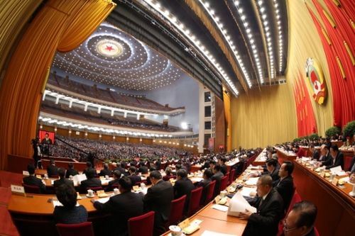 3月12日，全國(guó)政協(xié)十二屆四次會(huì)議在北京人民大會(huì)堂舉行第四次全體會(huì)議。新華社記者 馬占成 攝