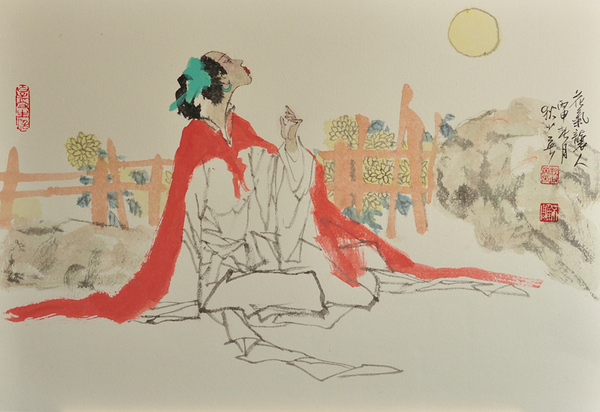 7、《花氣襲人》，狄少英，45x65cm，紙本設色，2016