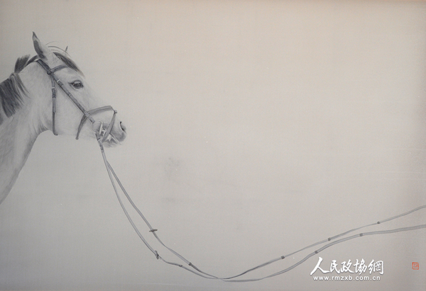 李關(guān)關(guān)，二分之一隱，絹本水墨，2015