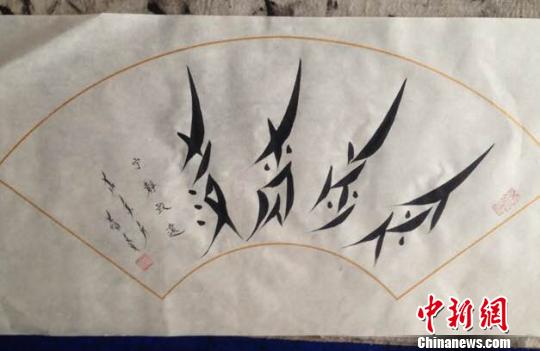 胡欣寫的女書?！∈茉L者供圖　