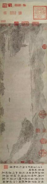 《西湖圖卷》 宋 李嵩 縱26.7厘米，橫85厘米，
上海博物館藏