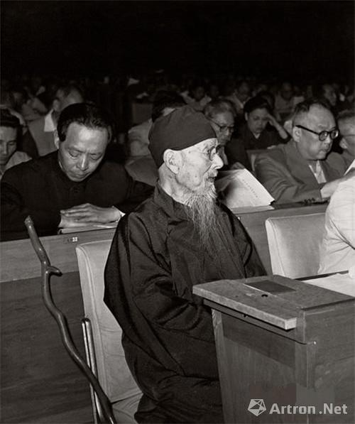 附圖16、1956年6月15日，齊白石出席第一屆全國人民代表大會第三次會議