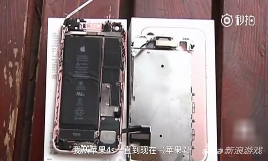 視頻中并未見到燃燒的痕跡，電池也完好