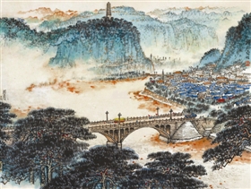 錢松嵒《延安頌》，在南京經典2011秋拍會上以563.5萬元成交