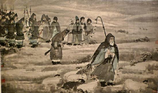 1943年《蘇武牧羊》，故宮博物院館藏