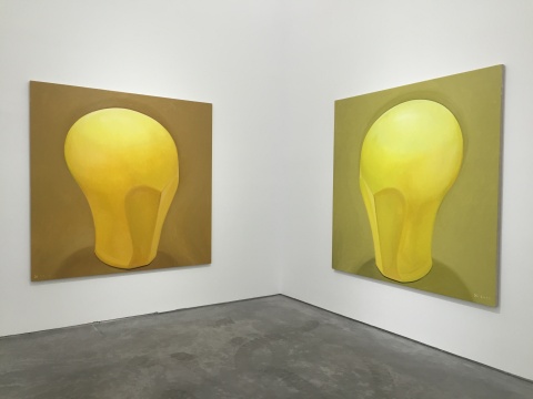 張慧，光照1、2，布面油畫，200×200cm，2016