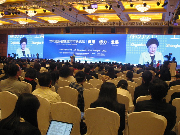 二、國務院副總理劉延東出席第九屆全球健康大會，并在市長論壇上發(fā)言。人民政協(xié)網(wǎng)記者 張春莉 攝影