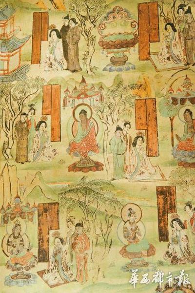 敦煌壁畫，被眾多美術史家視為中國畫工畫的巔峰。