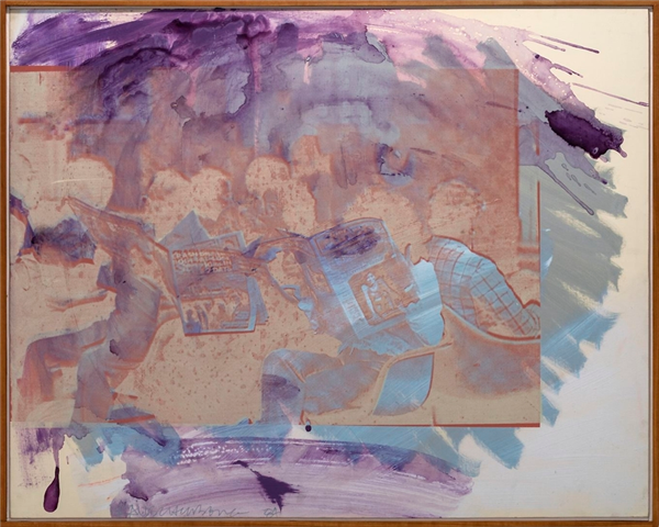 《搶救系列：無題（Untitled-Salvage）》，布面丙烯，1984年。圖片來源于網絡；圖片致謝：羅伯特·勞森伯格基金會和巴黎達泰斯·洛巴克畫廊