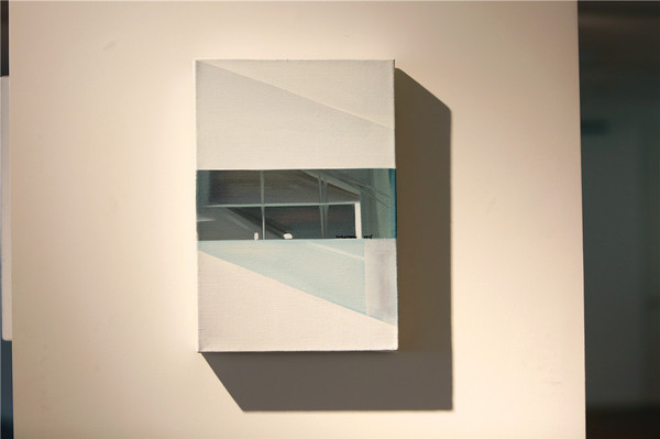 夏晶心，鏡像 c6，布面油畫，35×24cm，2015