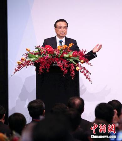 當(dāng)?shù)貢r(shí)間3月24日下午，中國(guó)國(guó)務(wù)院總理李克強(qiáng)在悉尼與澳大利亞總理特恩布爾共同出席中澳經(jīng)貿(mào)合作論壇并發(fā)表演講。 <a target='_blank' href='http://www.chinanews.com/'>中新社</a>記者 劉震 攝