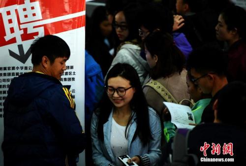 資料圖：3月10日，昆明一處招聘會現(xiàn)場。中新社記者 李進紅 攝