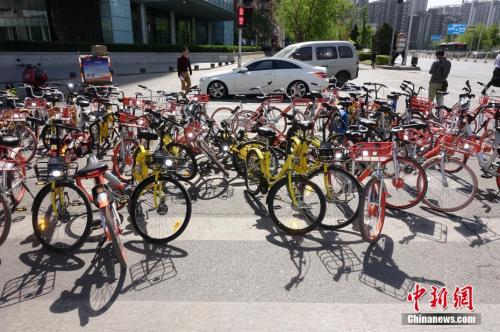 資料圖：北京街頭共享單車隨處可見。<a target='_blank' href='http://www.chinanews.com/'>中新社</a>記者 侯宇 攝