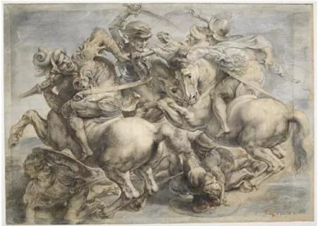 《安吉亞里戰(zhàn)役》（“La lutte pour l‘étendard” de la “Bataille d’Anghiari”），彼得·保羅·魯本斯（Pierre Paul Rubens），盧浮宮博物館，巴黎