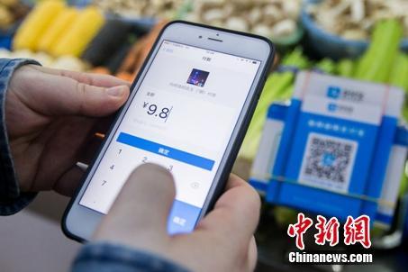 用戶正在掃碼支付。圖片來自受訪者