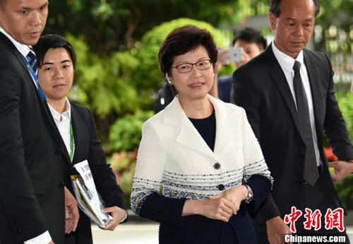 資料圖：香港特區(qū)行政長(zhǎng)官林鄭月娥。<a target='_blank' href='http://www.chinanews.com/'>中新社</a>記者 譚達(dá)明 攝