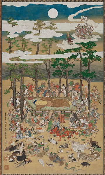 《涅槃圖》江戶時(shí)代正德三年（1713年）英一蝶