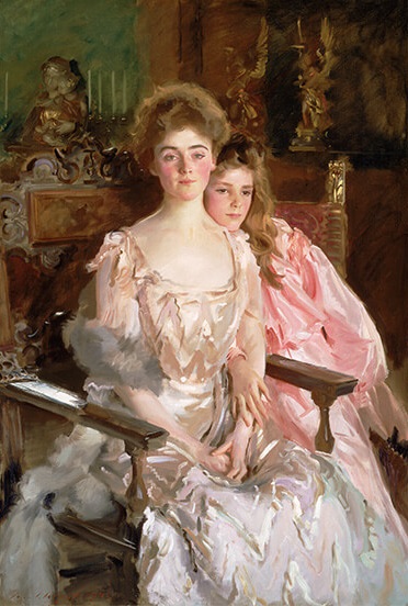 Mrs.Fiske Warren （Gretchen Osgood） and Her Daughter Rachel，1903年，John Singer Sargent