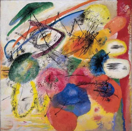 康定斯基，Black Lines I ，1913
