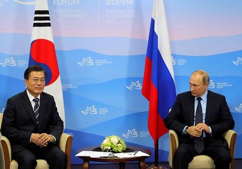 普京會見文在寅，稱不承認(rèn)朝鮮擁核地位