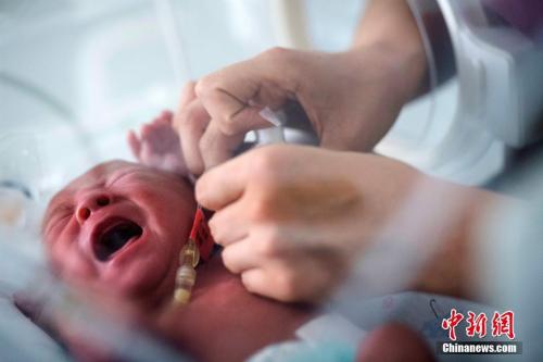 資料圖：醫(yī)護(hù)人員照顧嬰兒。 <a target='_blank' href='http://www.chinanews.com/'>中新社</a>記者 韋亮 攝
