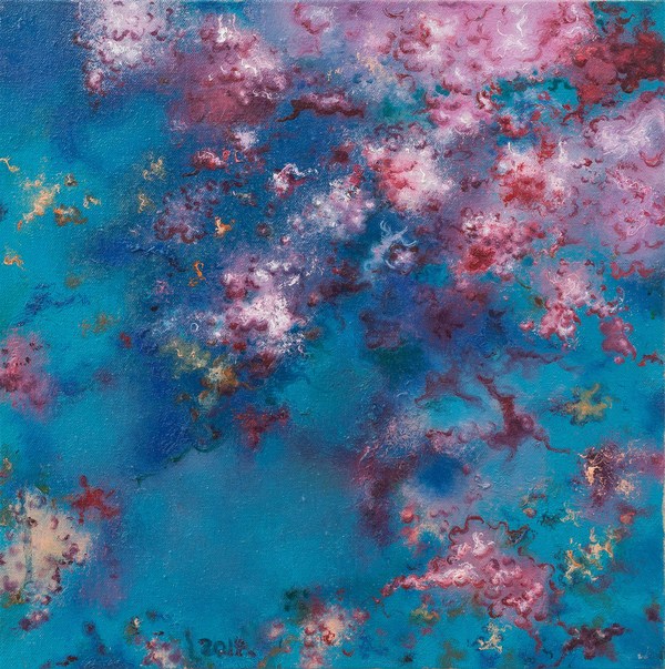 蔡錦《風(fēng)景88》油畫 40x40cm 2013  Cai Jin，Landscape 88，Oil on canvas，40x40cm ，2013