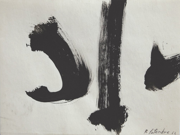 Rita Letendre ，Sans titre(rl62-31) ，Ink of paper，15.9x21.3cm，1962  麗塔·勒滕德 《無題》（rl62-31） 紙本墨水 15.9x21.3cm 1962