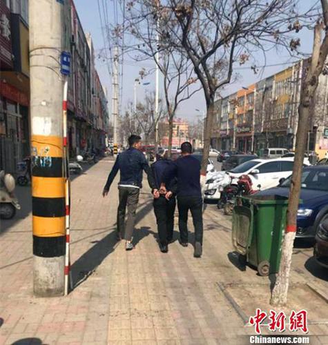 犯罪嫌疑犯被警方抓獲。隆堯縣公安局供圖