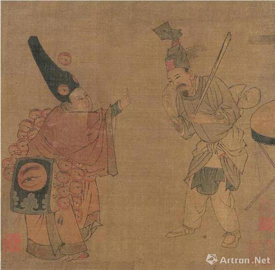 （宋）佚名 雜?。ㄙu眼藥）圖頁(yè) 絹本設(shè)色 　　縱28.4厘米 橫25厘米 北京故宮博物院藏