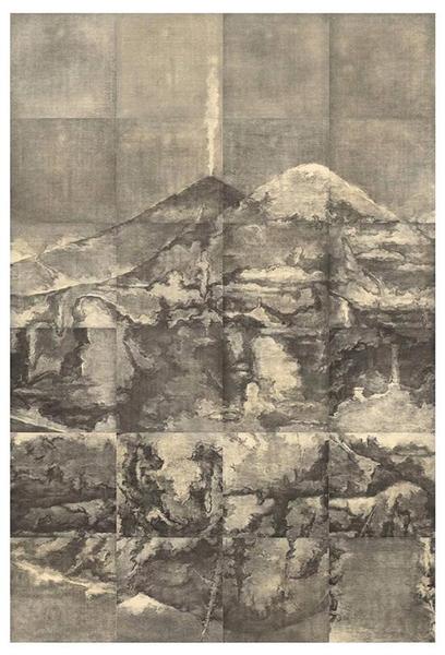 蘇新平，荒原三號，300×200cm，紙本銅版，2017