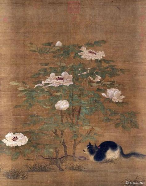 宋人《富貴花貍》軸 141x107.5cm 全幅長  122cm，現(xiàn)藏于臺北故宮博物院