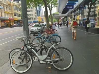 墨爾本街頭已不見ofo小黃車的蹤影。(受訪者供圖)