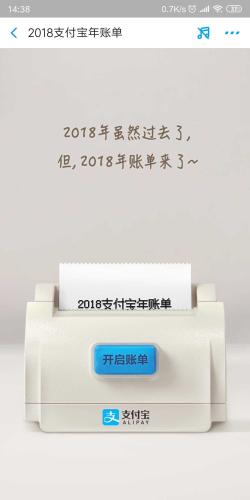 年度賬單截圖。