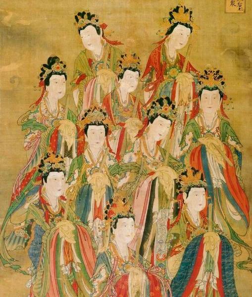 九天后土圣母諸神眾，明代，絹本
