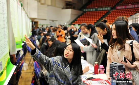 資料圖：某大學舉行就業(yè)雙選會。<a target='_blank' href='http://www.chinanews.com/'>中新社</a>記者 于海洋 攝