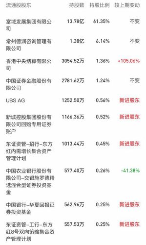 截至2019年一季度末，新城控股的十大流通股股東。
