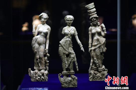 “金色阿富汗——古代文明的十字路口”展在南京博物院特展館開幕。　泱波 攝