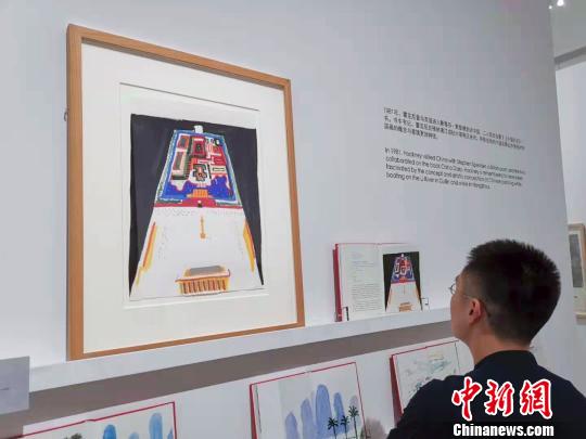 大衛(wèi)·霍克尼繪于1981年的《故宮和天安門，中國北京》 杜洋 攝
