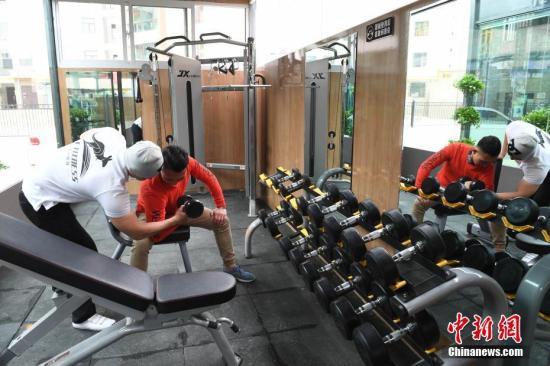 蘭州市一居民區(qū)的一座“共享健身艙。<a target='_blank' href='http://www.chinanews.com/'>中新社</a>記者 楊艷敏 攝