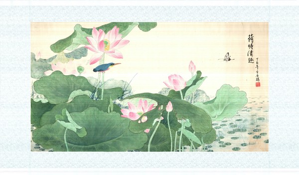 圖為北京工藝美術(shù)大師阮春麟創(chuàng)作的中國畫作《荷塘清趣》。